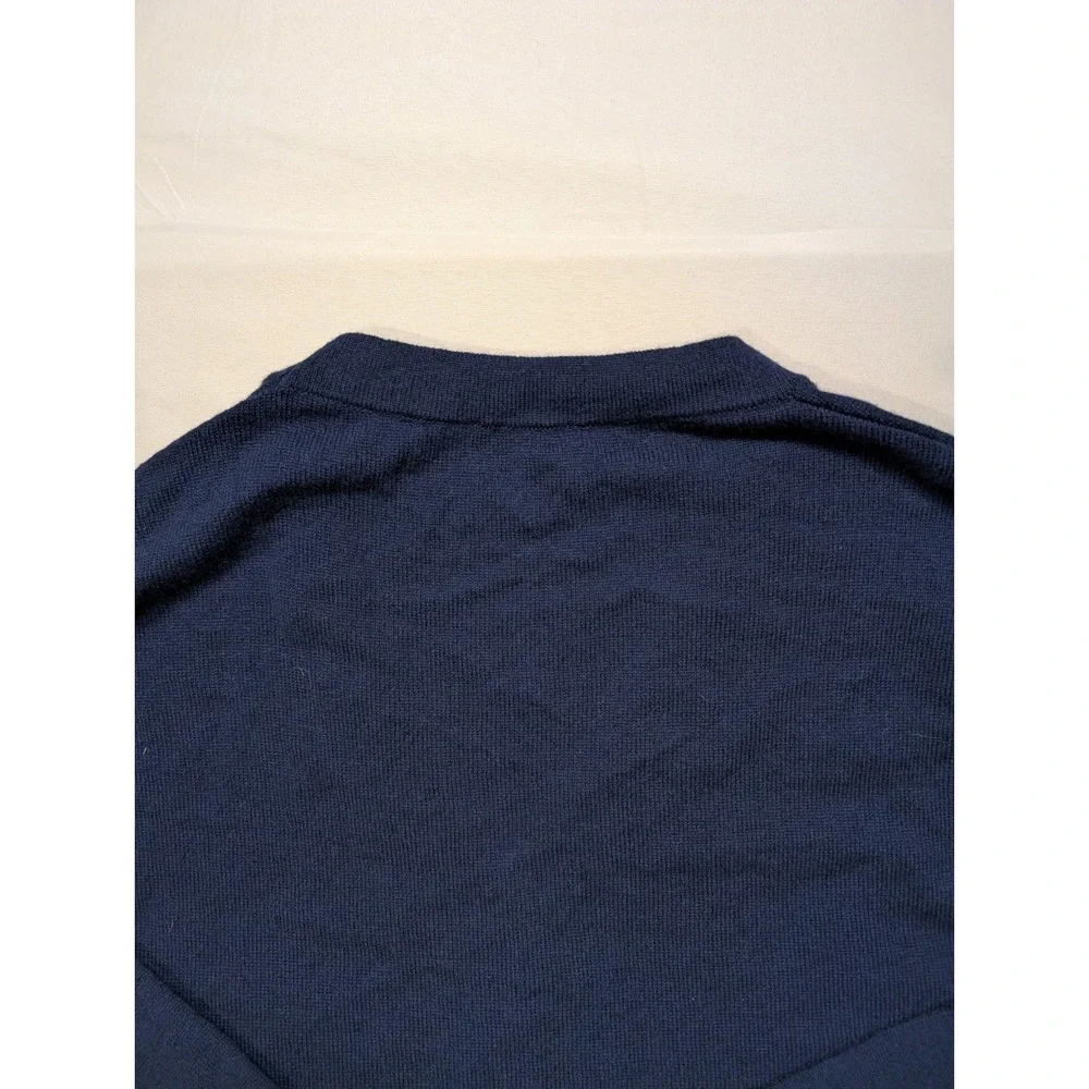 G. Label Goop Women XS Navy Blue 100% Cashmere V-Neck Cardigan Sweater Italy - Picture 11 of 12